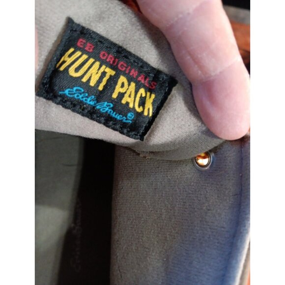 Eddie Bauer Duck Boots Women’s Brown Blue Leather 8" Waterproof US 7M - Picture 10 of 11